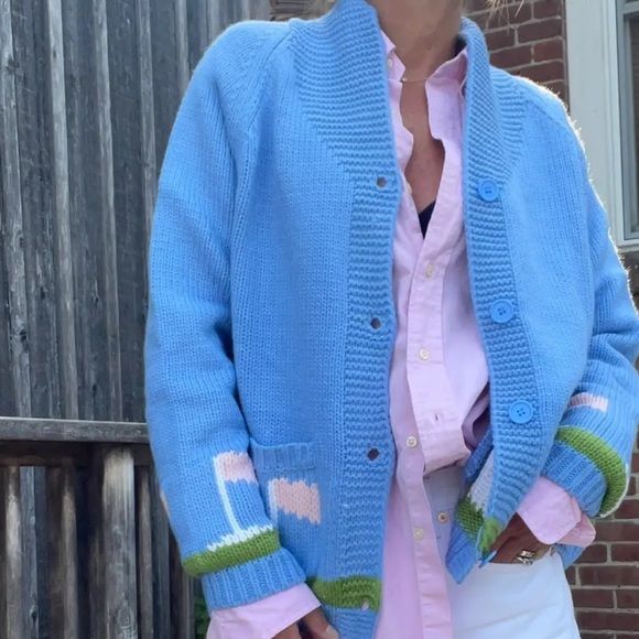 New! Pink Pineapple duffle cardigan golf carts tee time. Par-tee - Picture 2 of 2